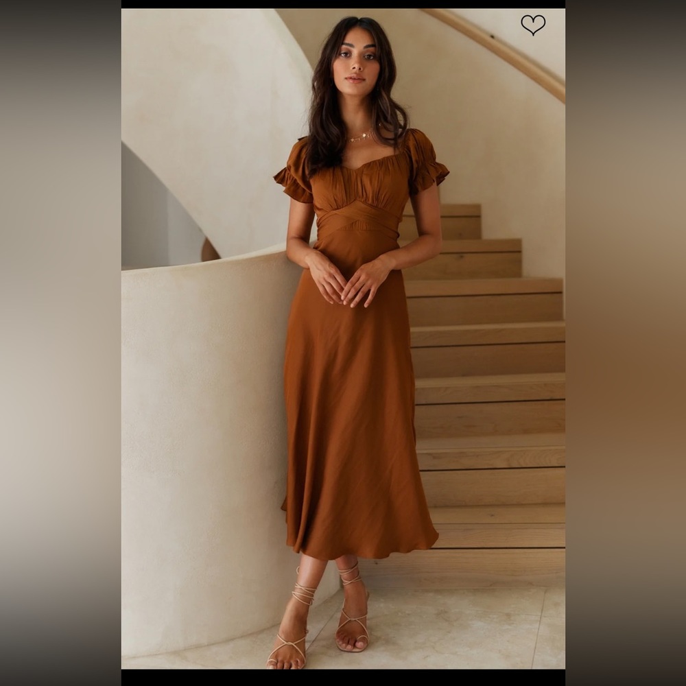 Hello Molly Sky Child Midi-Dress: Chocolate